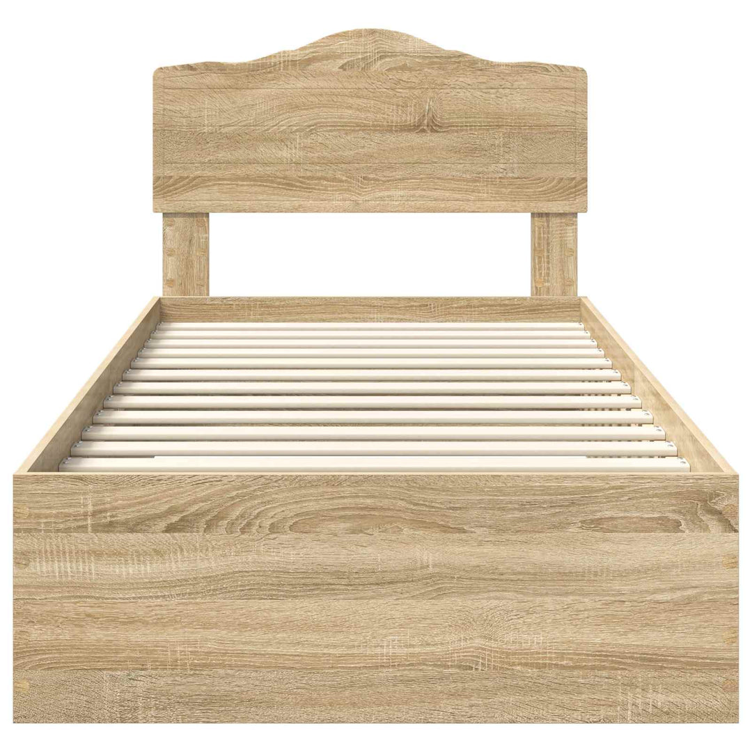 Sengestel med skuffe Sonoma eg 90 x 190 cm Konstrueret træ