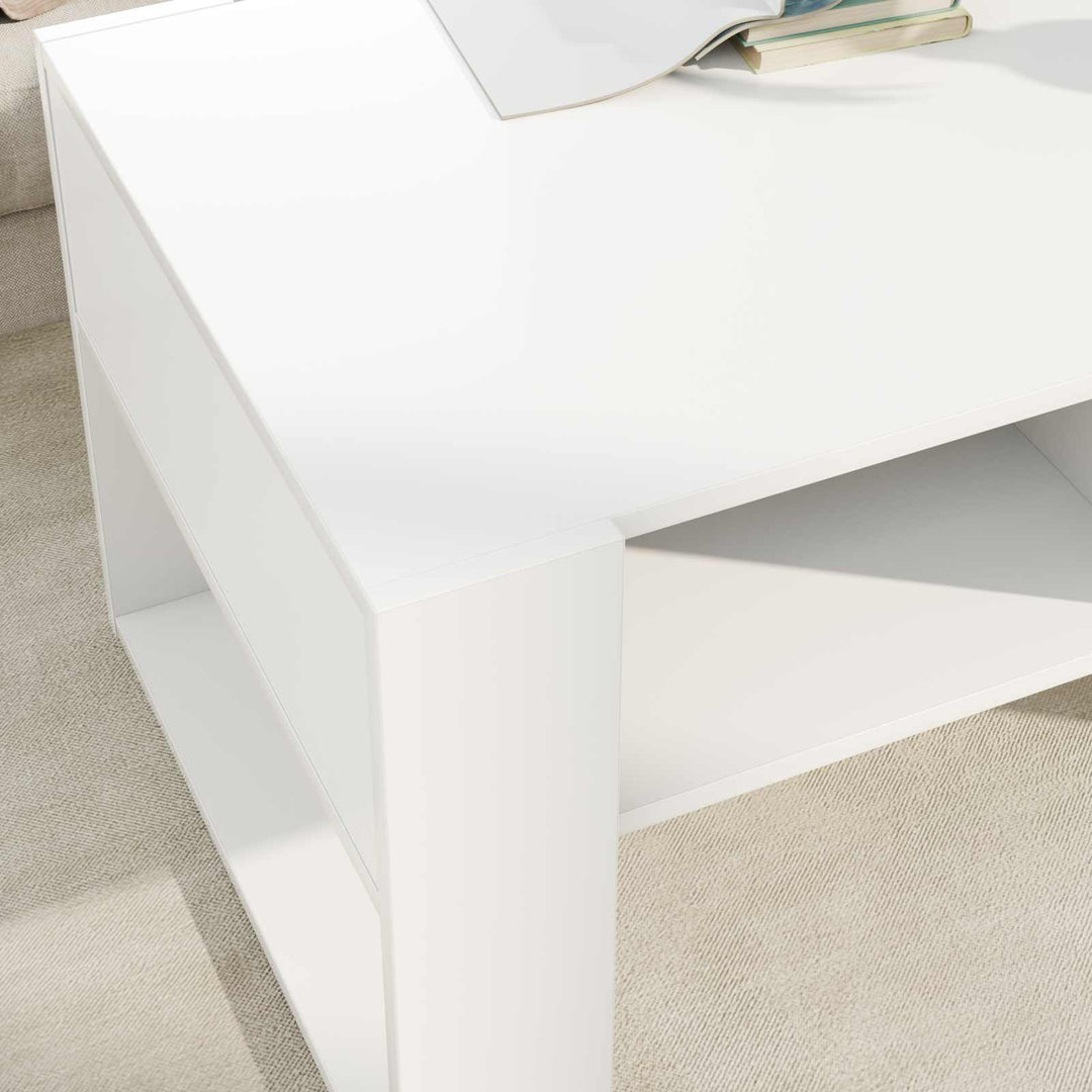 Sofabord Hvid 92 x 53 x 45 cm Konstrueret træ