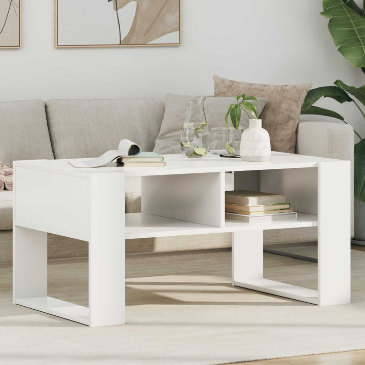 Sofabord Hvid 92 x 53 x 45 cm Konstrueret træ