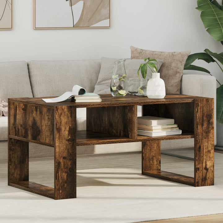 Sofabord Røget eg 92 x 53 x 45 cm Konstrueret træ