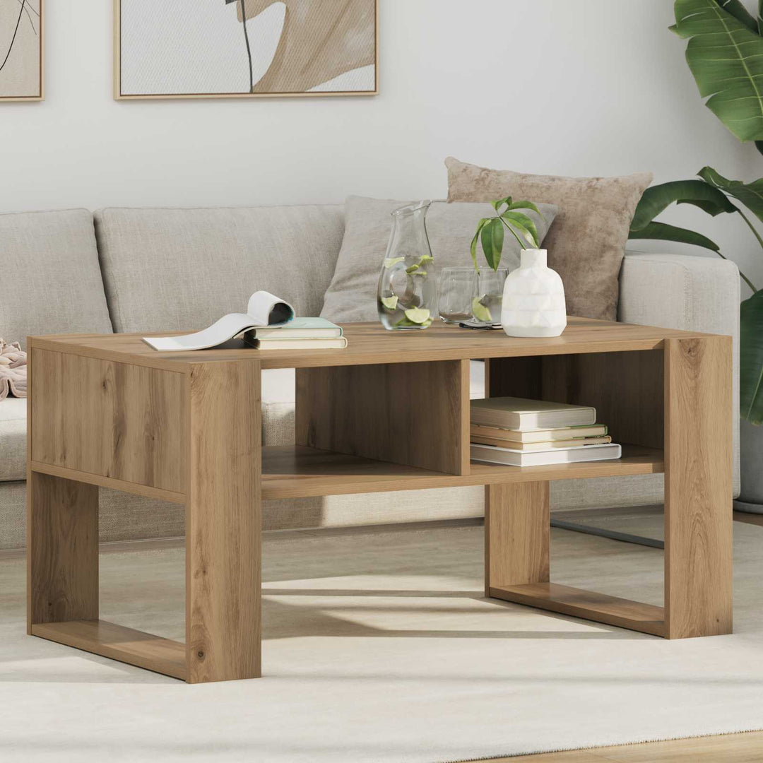 Sofabord Artisan Egetræ 92 x 53 x 45 cm Konstrueret træ