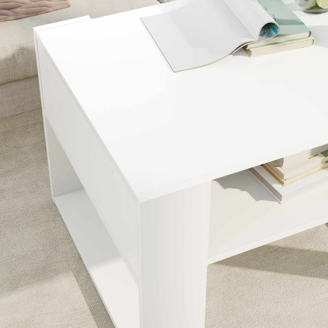 Sofabord Hvid 66 x 53 x 45 cm Konstrueret træ