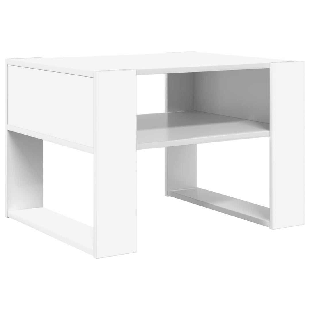 Sofabord Hvid 66 x 53 x 45 cm Konstrueret træ
