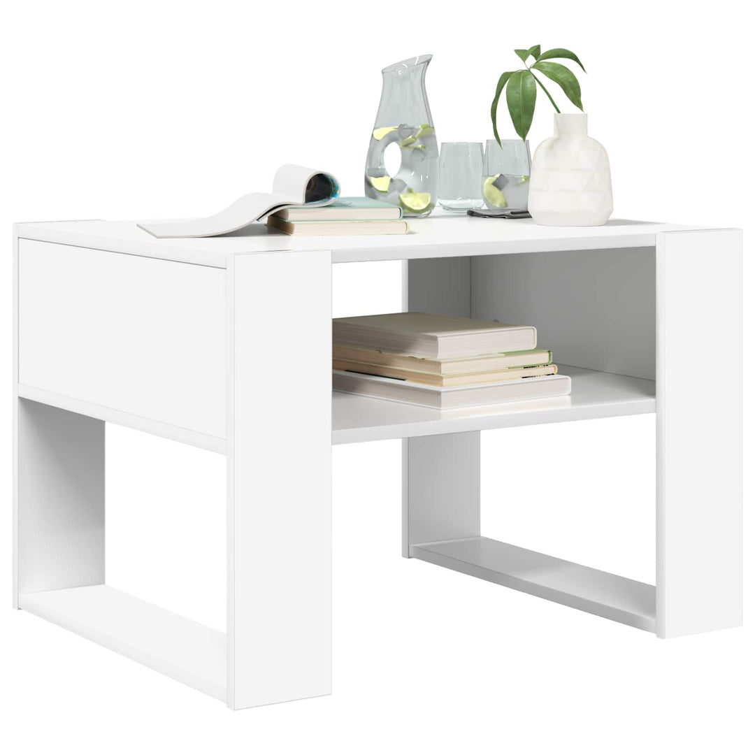 Sofabord Hvid 66 x 53 x 45 cm Konstrueret træ