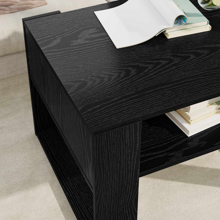 Sofabord Sort eg 66 x 53 x 45 cm Konstrueret træ