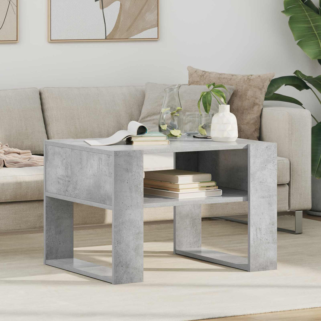 Sofabord Beton Grå 66 x 53 x 45 cm Konstrueret træ