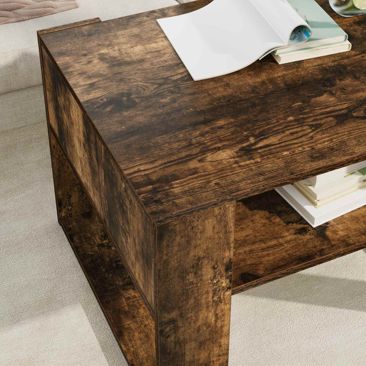 Sofabord Røget eg 66 x 53 x 45 cm Konstrueret træ