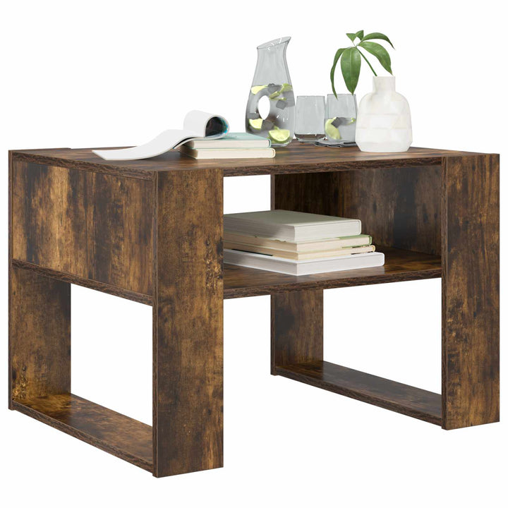 Sofabord Røget eg 66 x 53 x 45 cm Konstrueret træ
