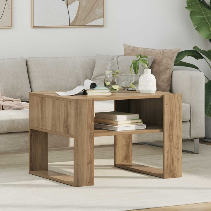 Sofabord Artisan Egetræ 66 x 53 x 45 cm Konstrueret træ