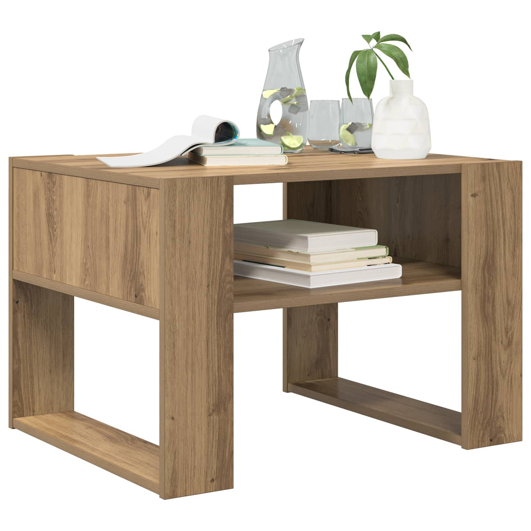 Sofabord Artisan Egetræ 66 x 53 x 45 cm Konstrueret træ