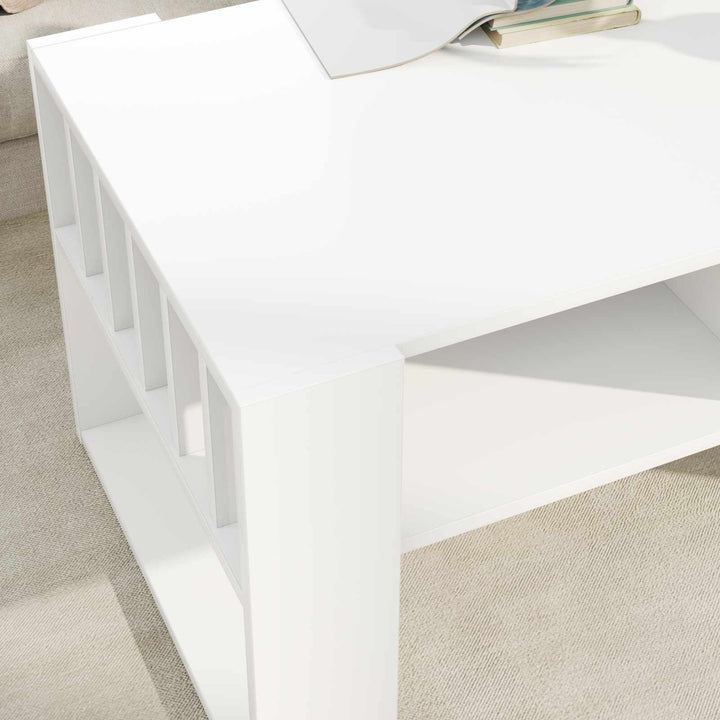 Sofabord Hvid 92 x 49,5 x 45 cm Konstrueret træ