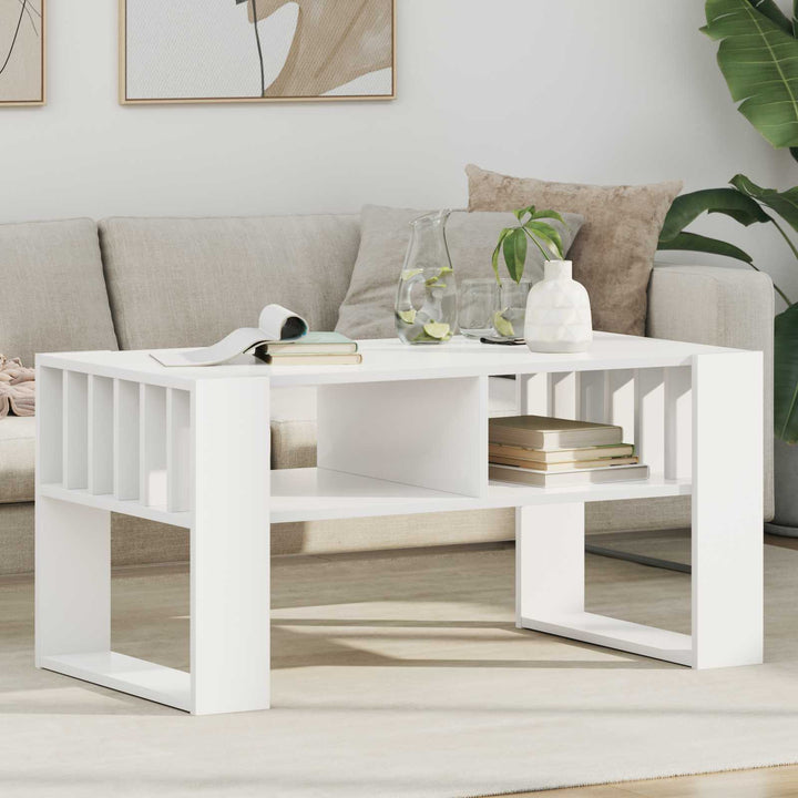 Sofabord Hvid 92 x 49,5 x 45 cm Konstrueret træ