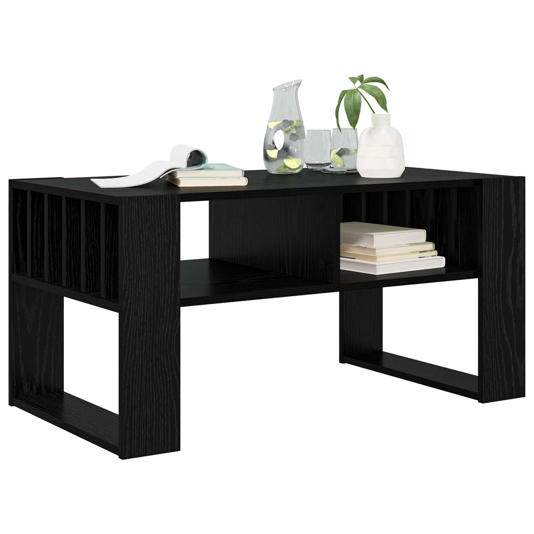 Sofabord Sort eg 92 x 49,5 x 45 cm Konstrueret træ