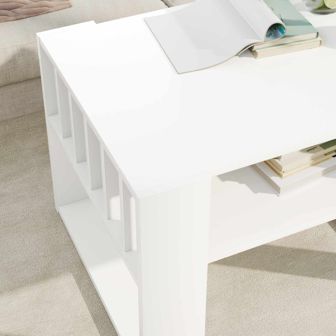 Sofabord Hvid 66 x 49,5 x 45 cm Konstrueret træ