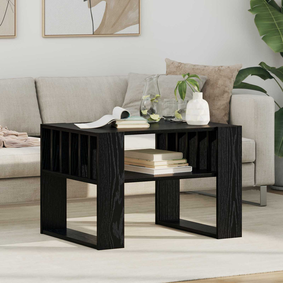 Sofabord Sort eg 66 x 49,5 x 45 cm Konstrueret træ