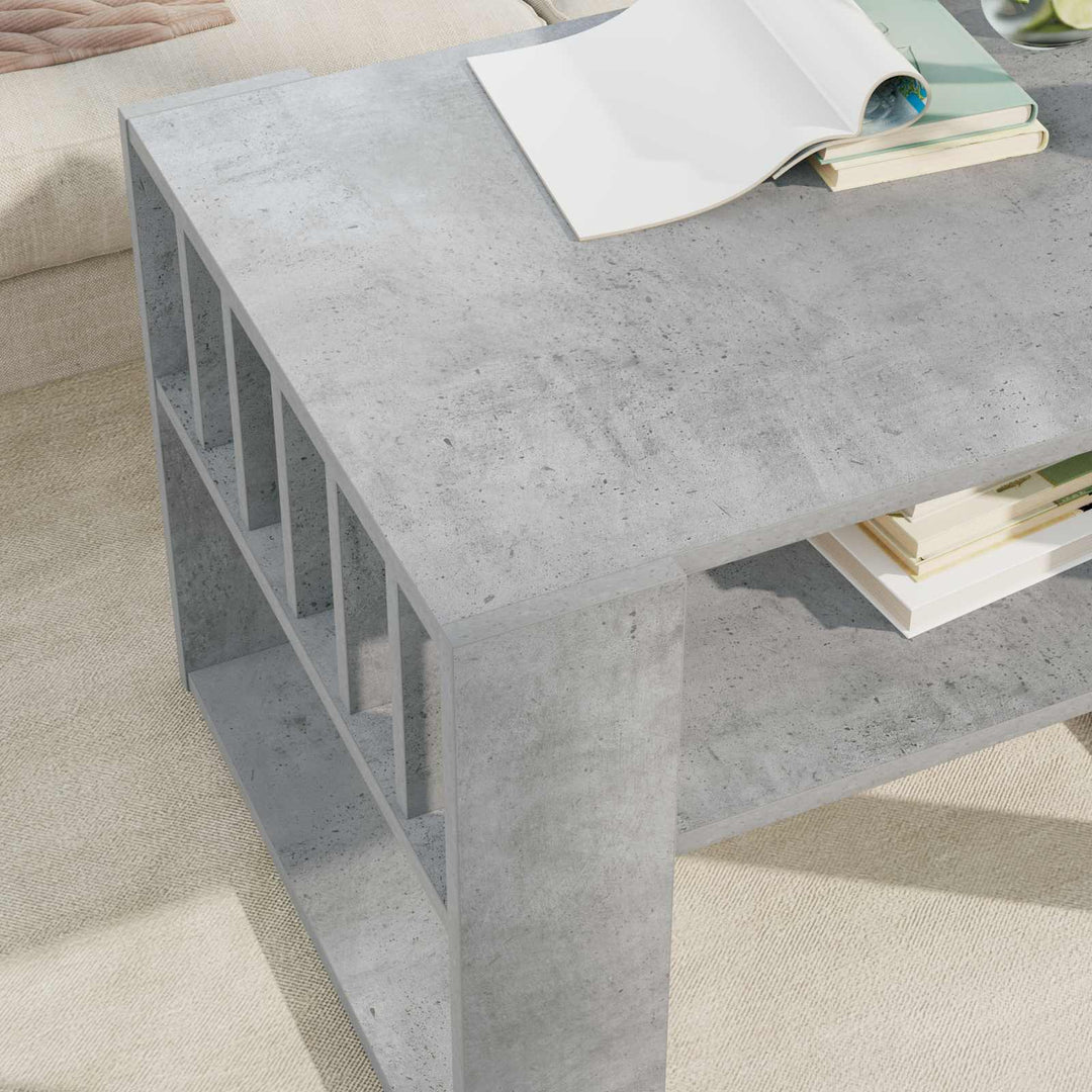 Sofabord Beton Grå 66 x 49,5 x 45 cm Konstrueret træ