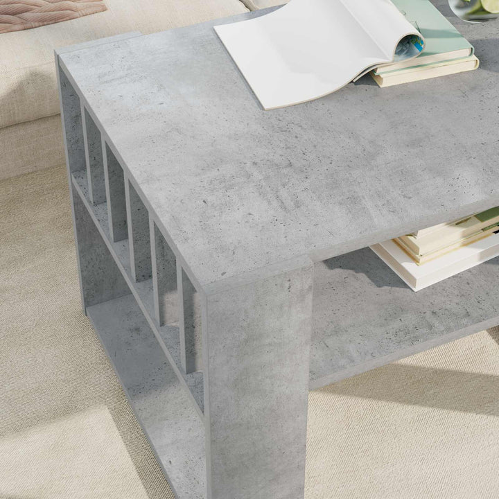 Sofabord Beton Grå 66 x 49,5 x 45 cm Konstrueret træ