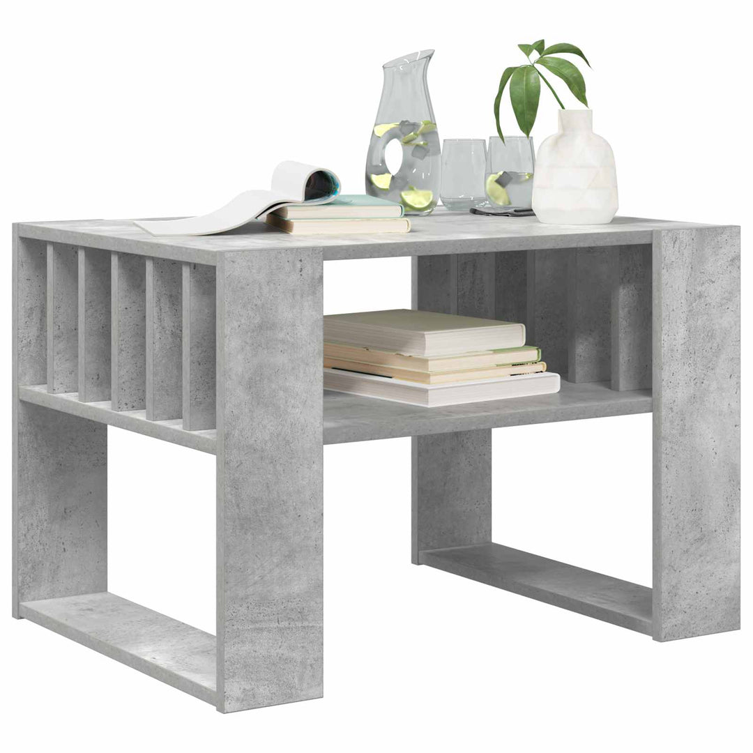 Sofabord Beton Grå 66 x 49,5 x 45 cm Konstrueret træ