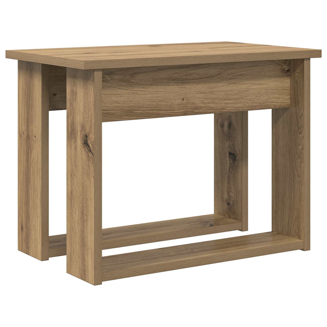 Kaffebord Sæt 2 pcs Artisan Egetræ 50 x 52 x 42 cm