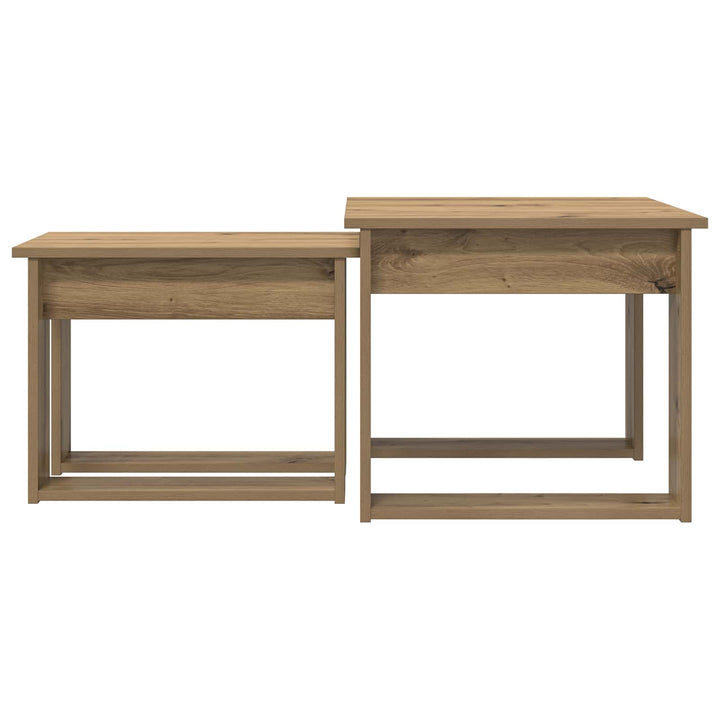 Kaffebord Sæt 2 pcs Artisan Egetræ 50 x 52 x 42 cm
