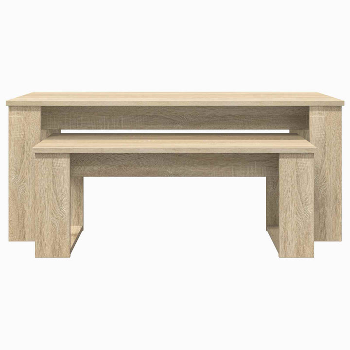 Kaffebord Sæt 2 pcs Sonoma eg Konstrueret træ