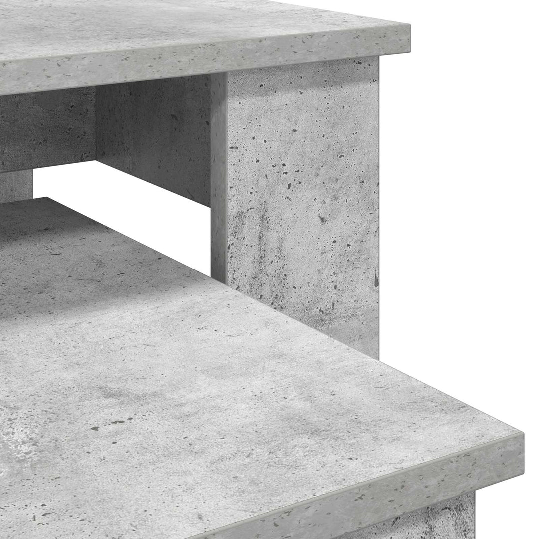Kaffebord Sæt 2 pcs Beton Grå Konstrueret træ