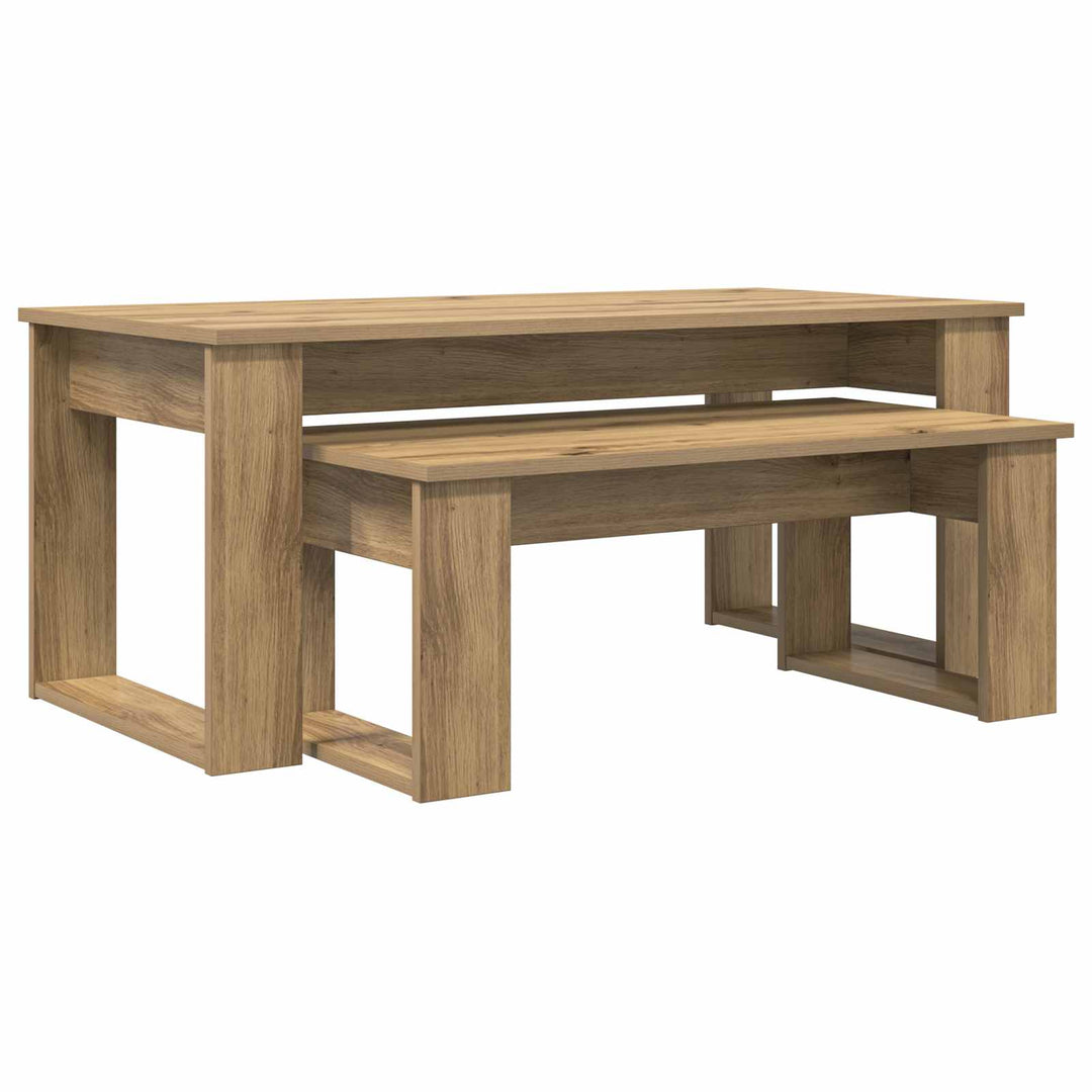 Kaffebord Sæt 2 pcs Artisan Egetræ 100 x 50 x 42 cm