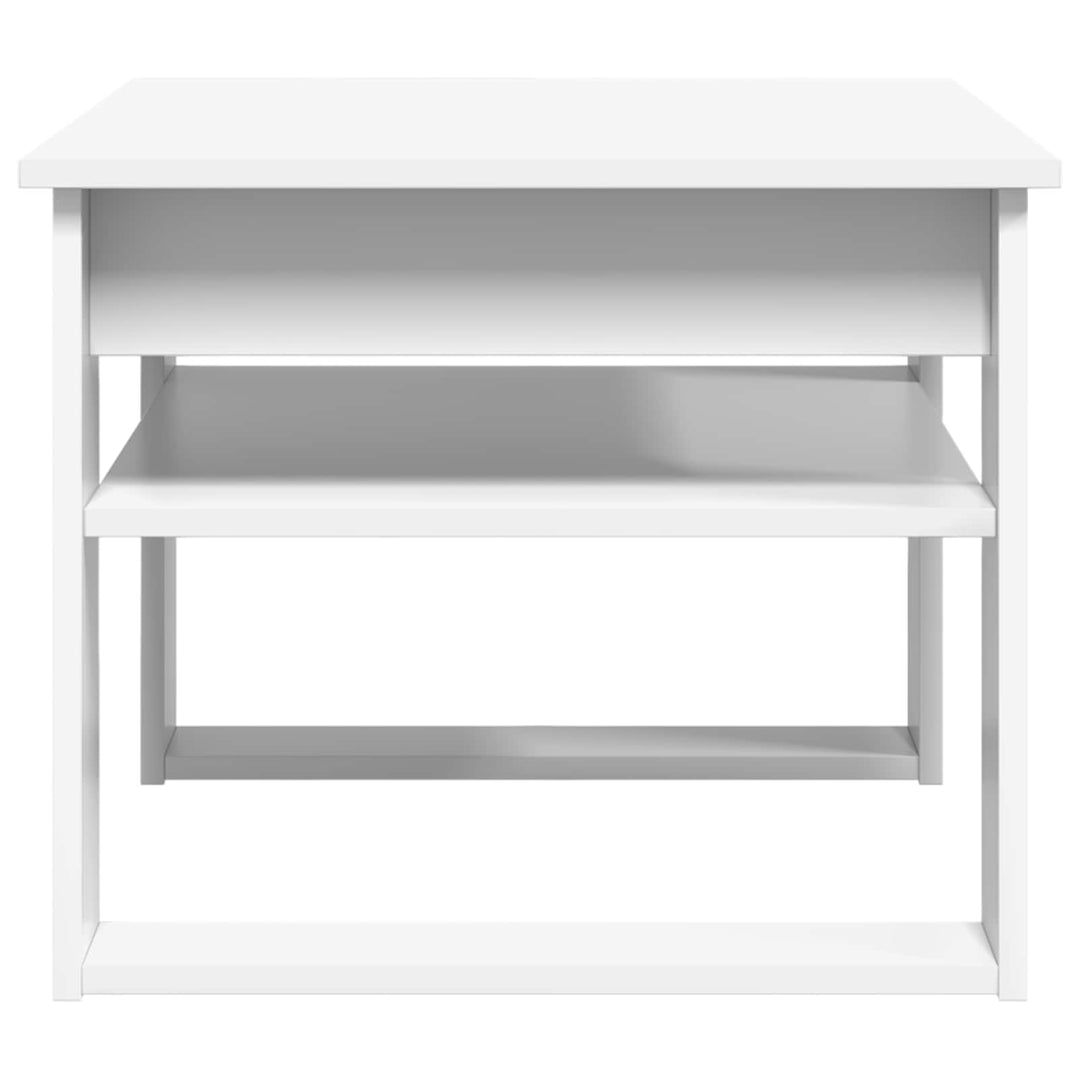 Sofabord med opbevaring Hvid 64 x 54 x 44 cm Konstrueret træ