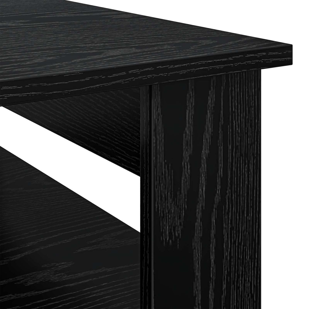 Sofabord med opbevaring Sort eg 64 x 54 x 44 cm Konstrueret træ