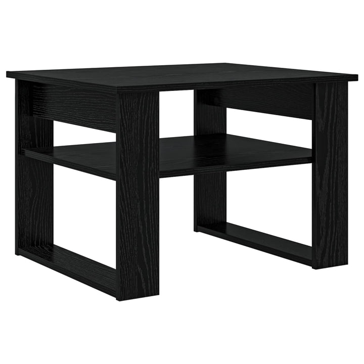 Sofabord med opbevaring Sort eg 64 x 54 x 44 cm Konstrueret træ