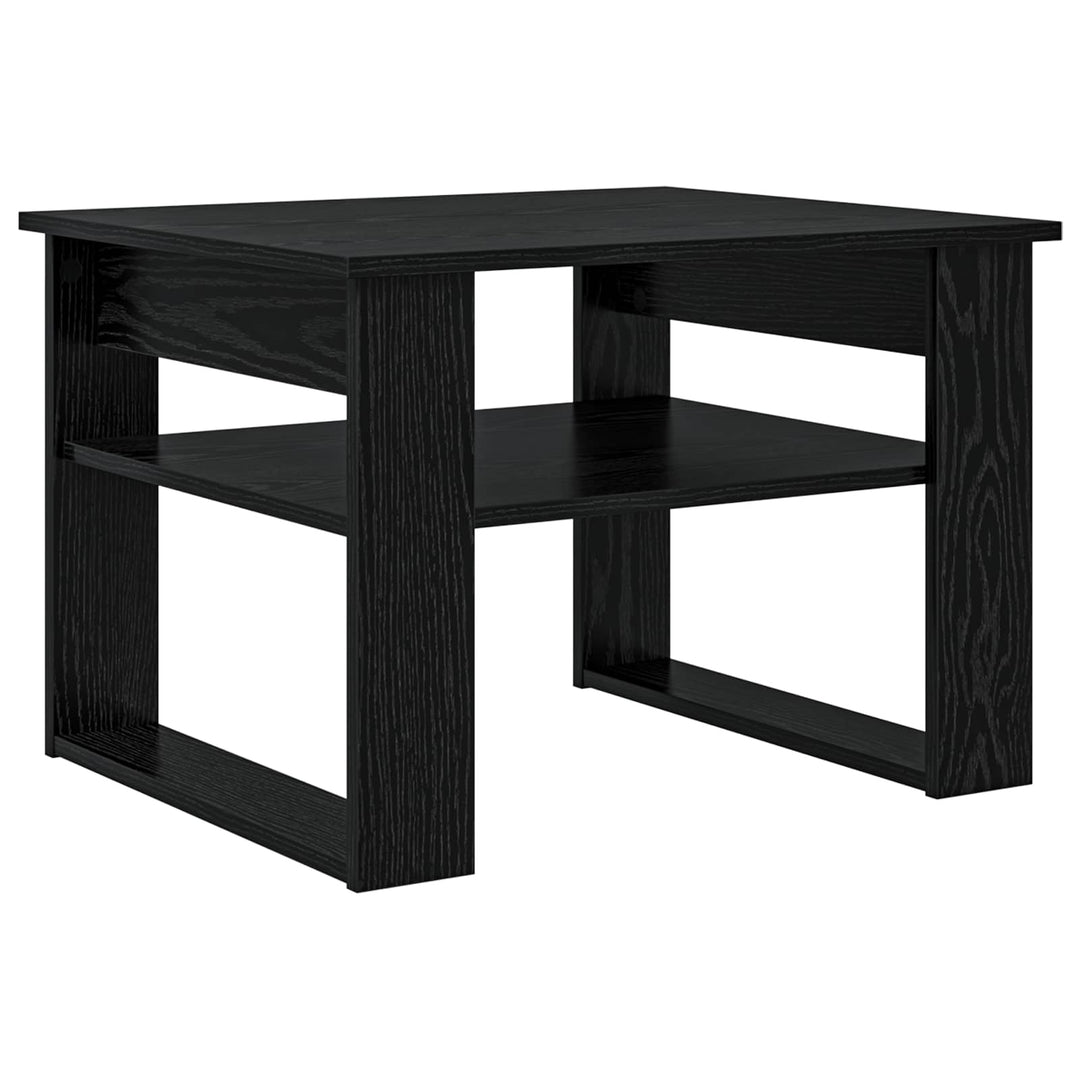 Sofabord med opbevaring Sort eg 64 x 54 x 44 cm Konstrueret træ
