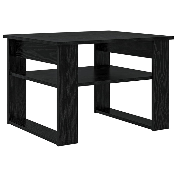Sofabord med opbevaring Sort eg 64 x 54 x 44 cm Konstrueret træ