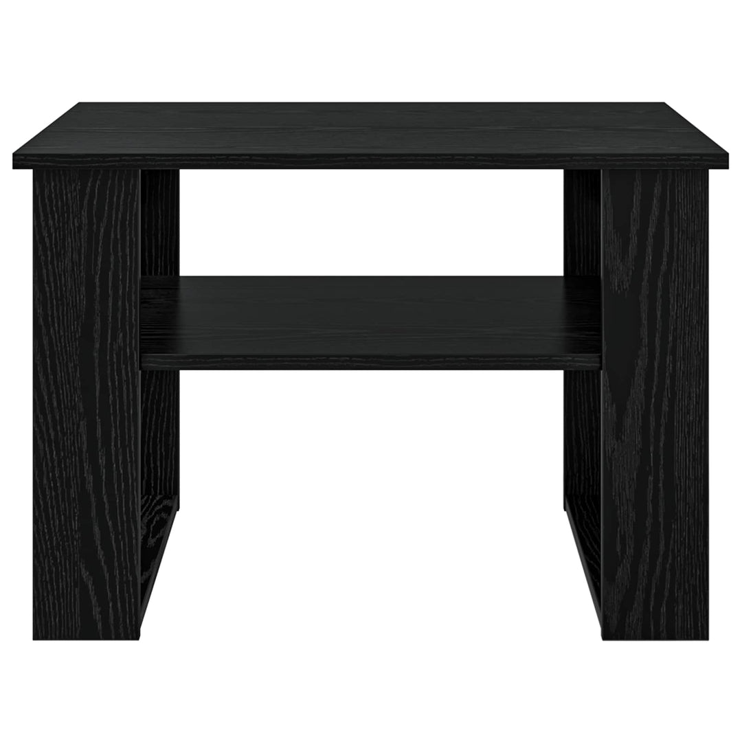 Sofabord med opbevaring Sort eg 64 x 54 x 44 cm Konstrueret træ