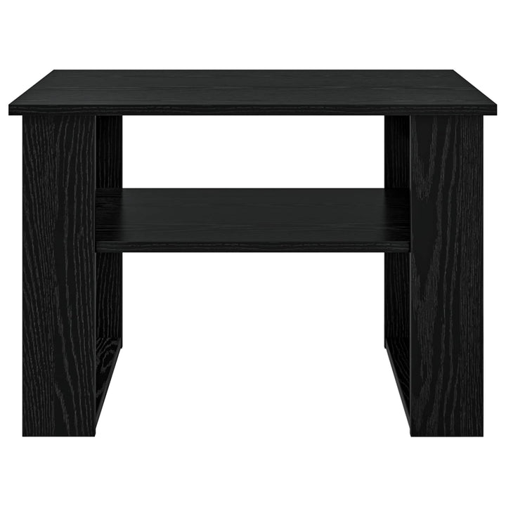 Sofabord med opbevaring Sort eg 64 x 54 x 44 cm Konstrueret træ