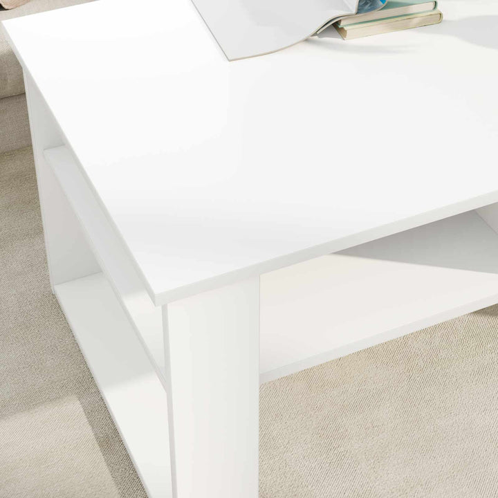 Sofabord Hvid 96 x 54 x 44 cm Konstrueret træ