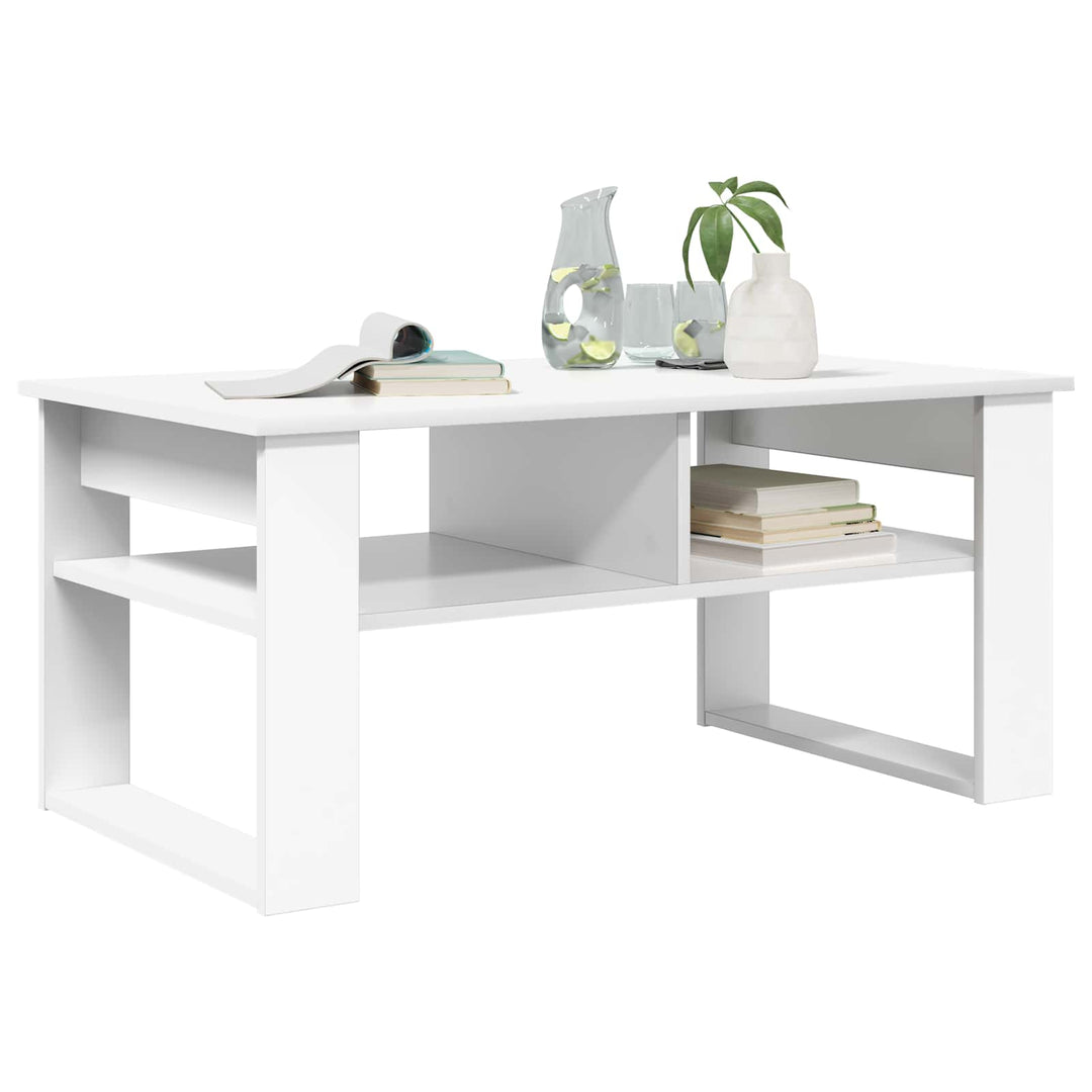 Sofabord Hvid 96 x 54 x 44 cm Konstrueret træ