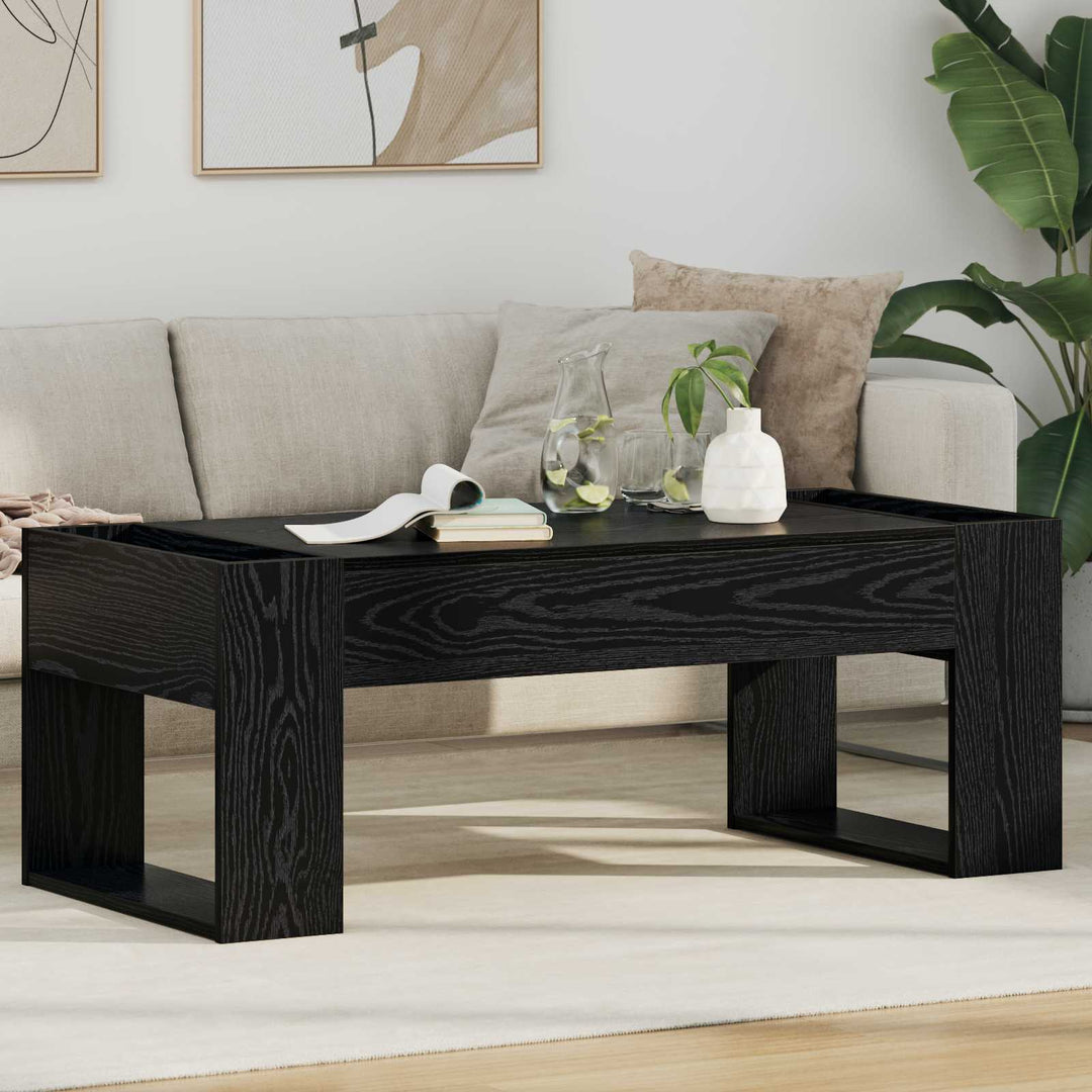 Sofabord Sort eg 110 x 50 x 41 cm Konstrueret træ