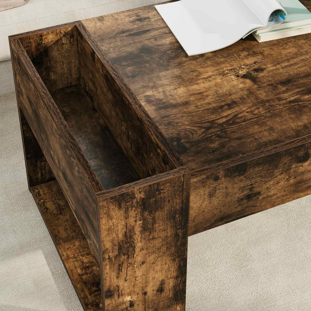 Sofabord Røget eg 110 x 50 x 41 cm Konstrueret træ