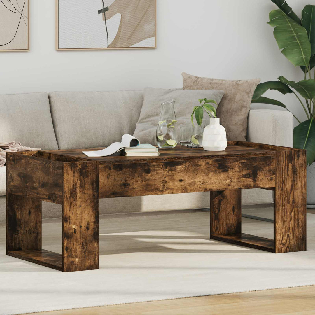 Sofabord Røget eg 110 x 50 x 41 cm Konstrueret træ