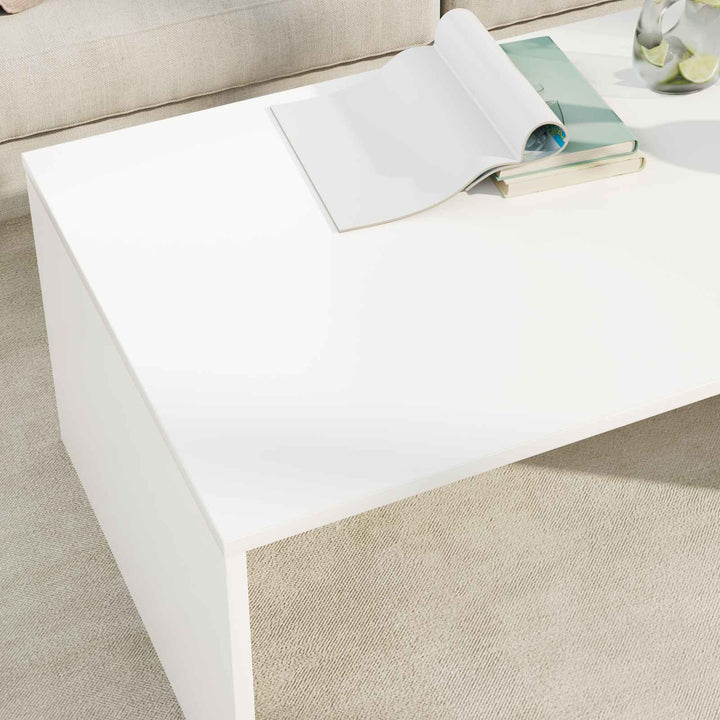 Sofabord Hvid 95 x 50 x 34 cm Konstrueret træ