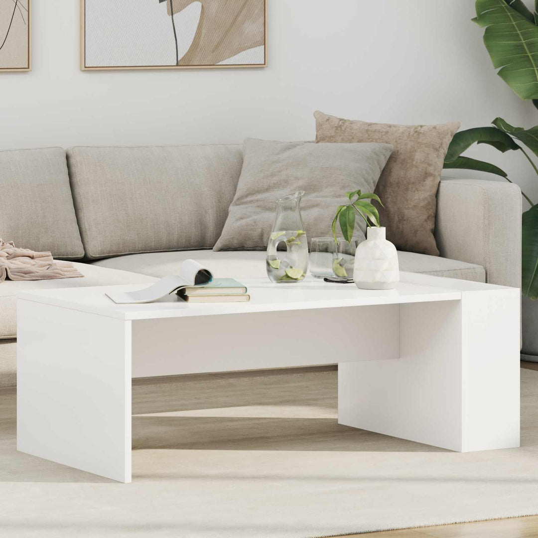 Sofabord Hvid 95 x 50 x 34 cm Konstrueret træ