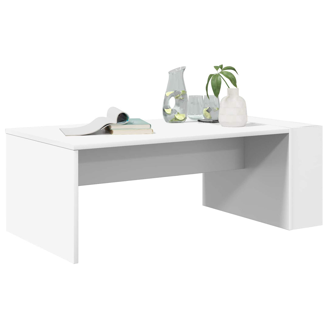 Sofabord Hvid 95 x 50 x 34 cm Konstrueret træ