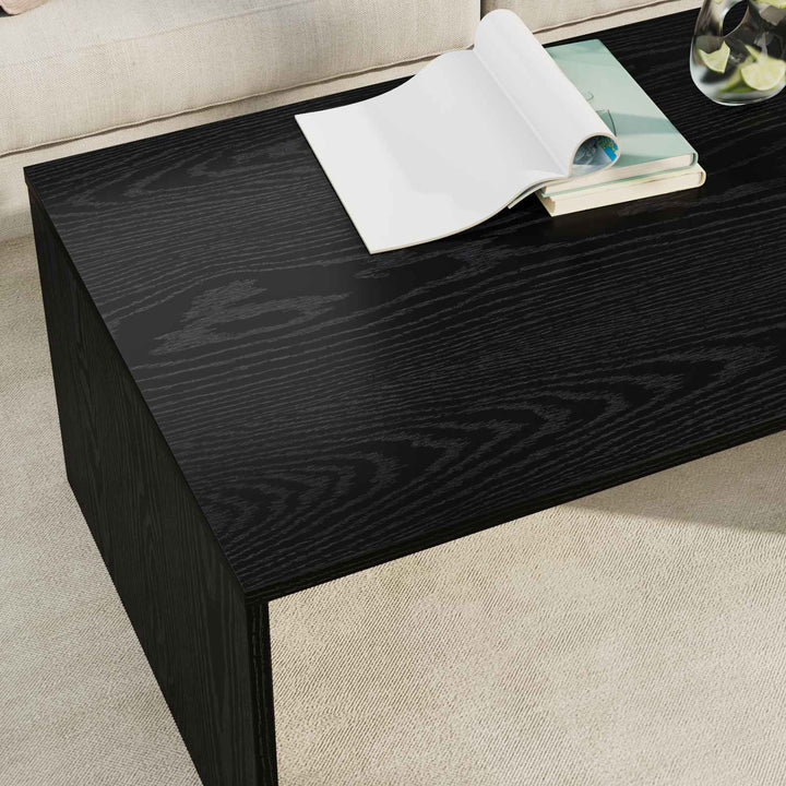 Sofabord Sort eg 95 x 50 x 34 cm Konstrueret træ