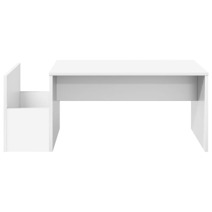 Sofabord Hvid 90 x 45 x 35 cm Konstrueret træ