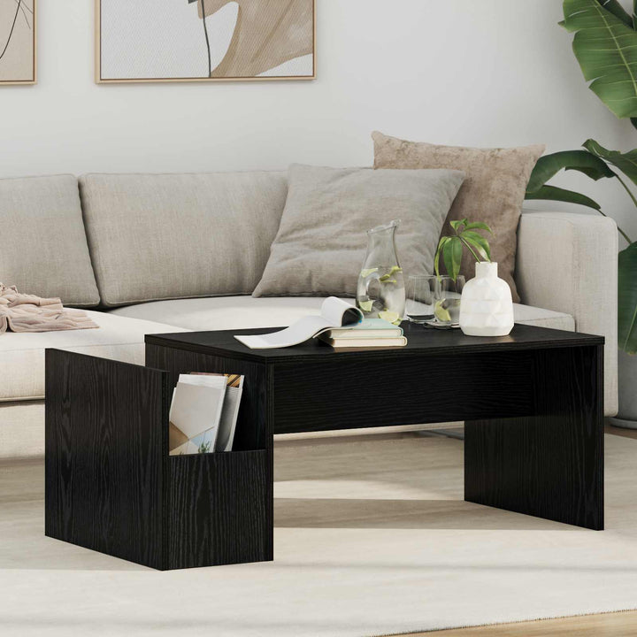 Sofabord Sort eg 90 x 45 x 35 cm Konstrueret træ