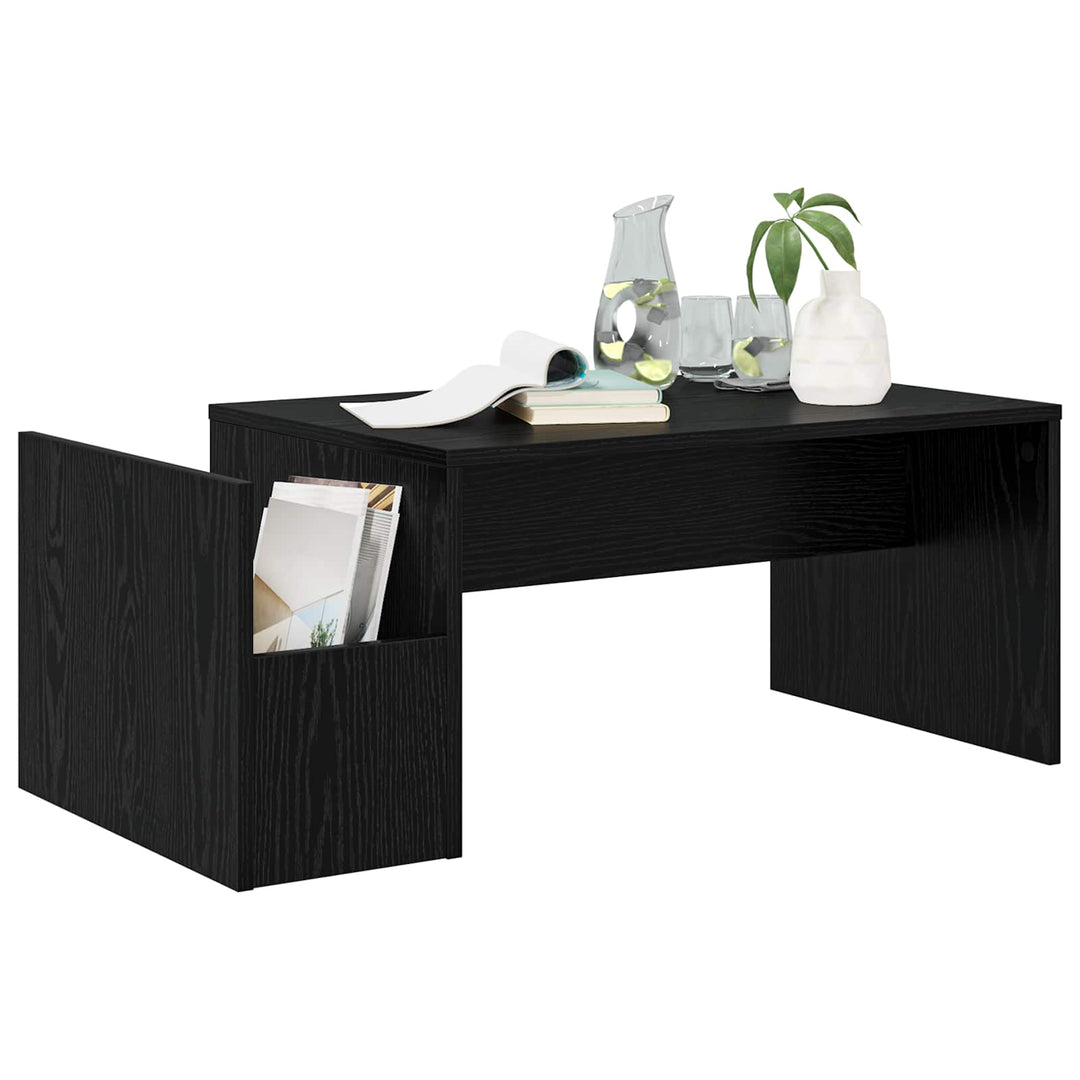 Sofabord Sort eg 90 x 45 x 35 cm Konstrueret træ