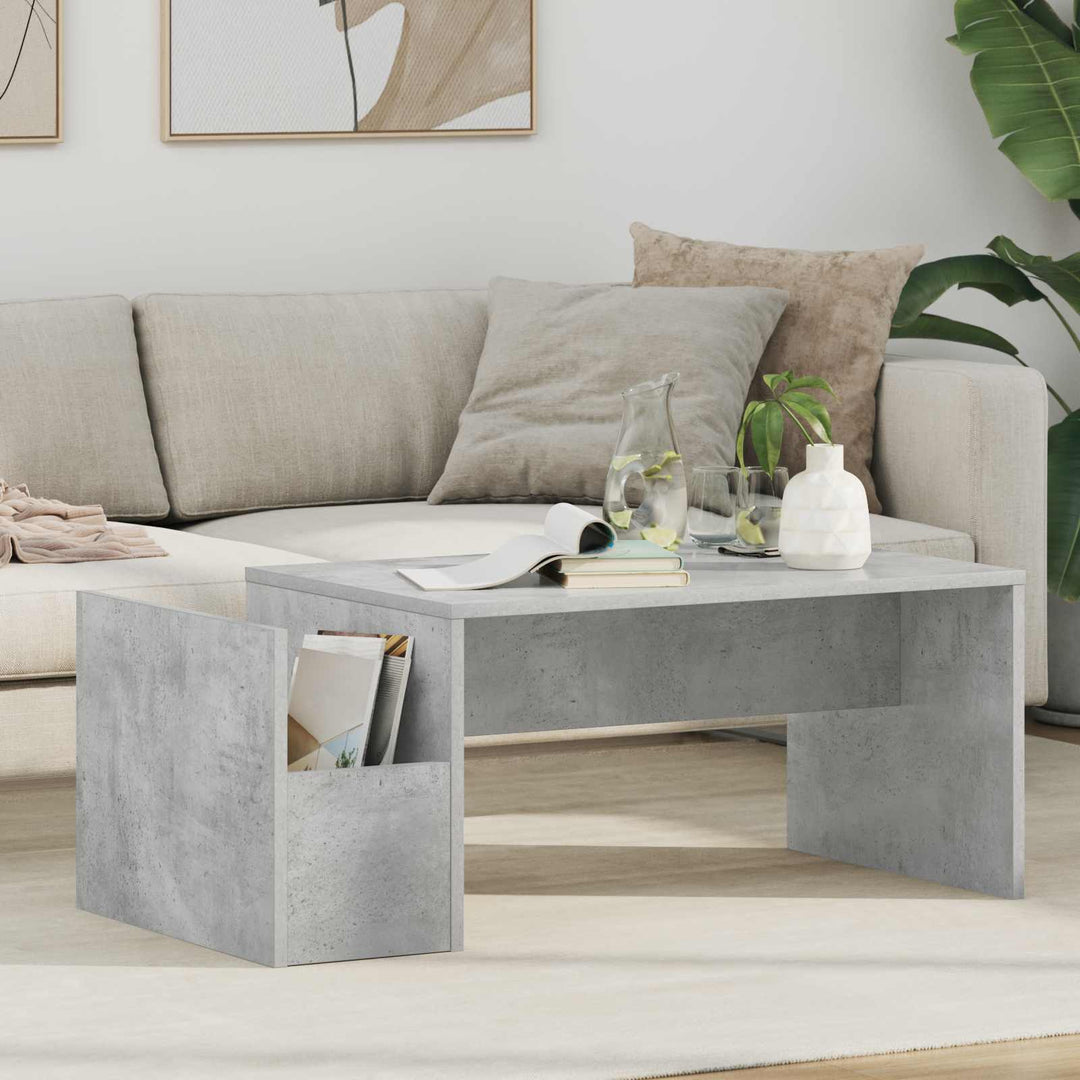 Sofabord Beton Grå 90 x 45 x 35 cm Konstrueret træ