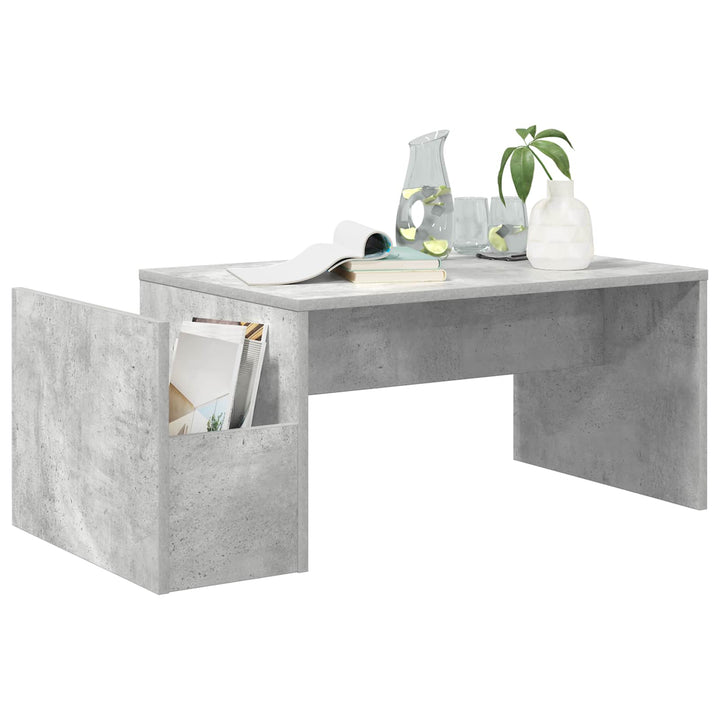 Sofabord Beton Grå 90 x 45 x 35 cm Konstrueret træ
