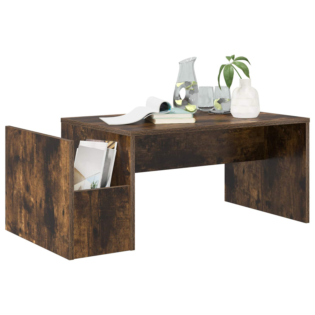Sofabord Røget eg 90 x 45 x 35 cm Konstrueret træ