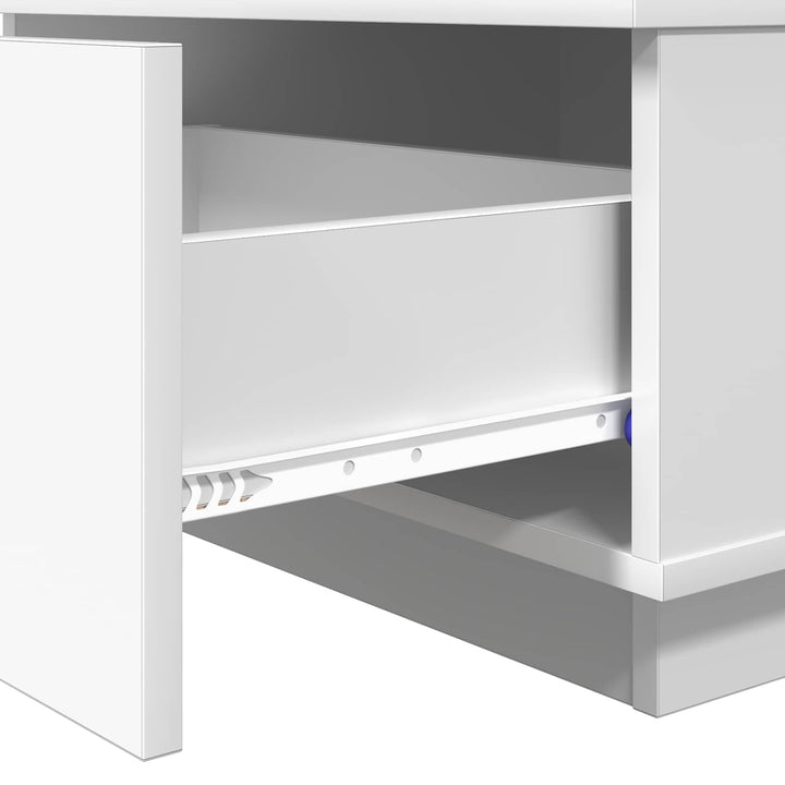 Sofabord med skuffe Hvid 95 x 55 x 31 cm Konstrueret træ